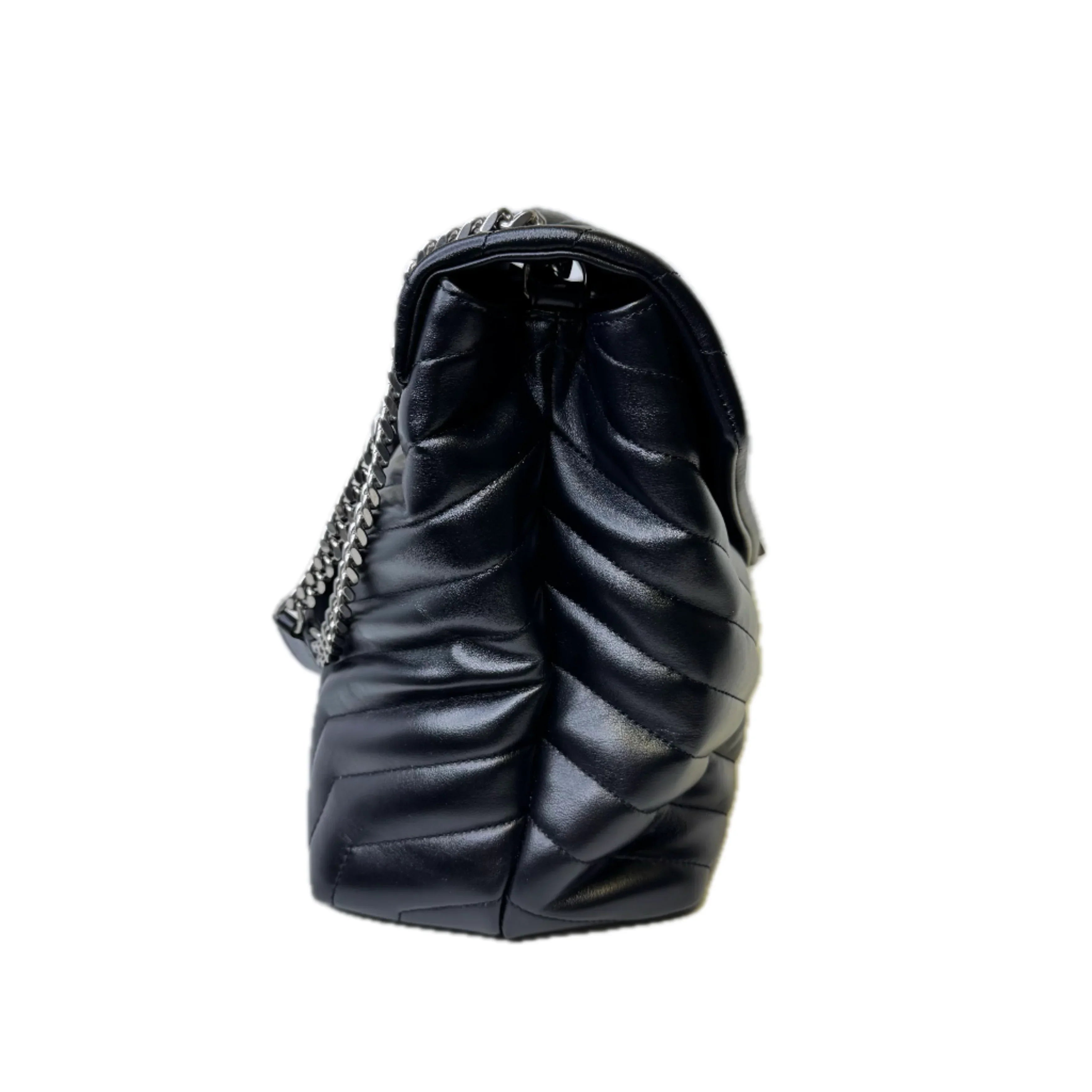 Saint Laurent Loulou Large Handbag Leather Black - Lost Designer