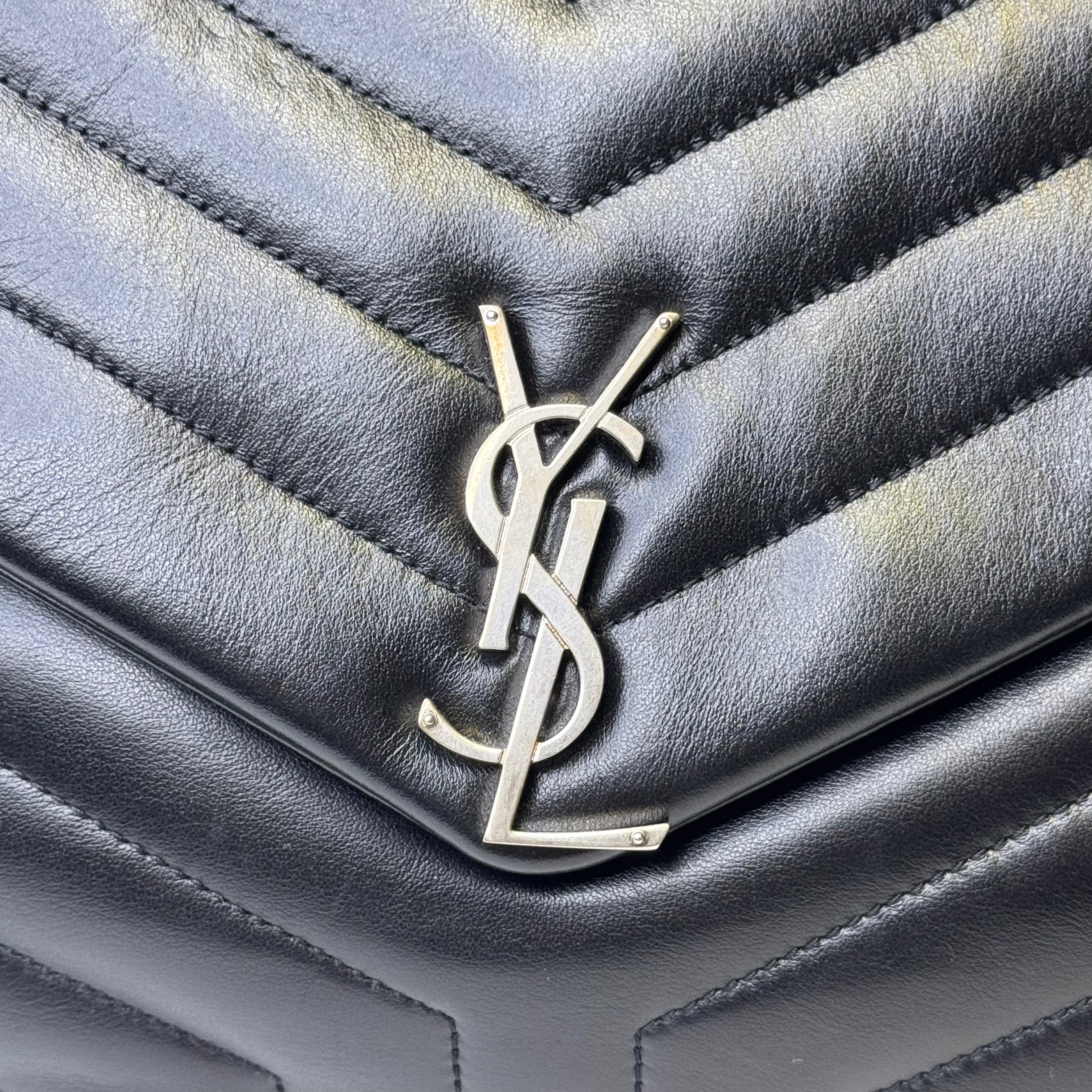 Saint Laurent Loulou Large Handbag Leather Black - Lost Designer