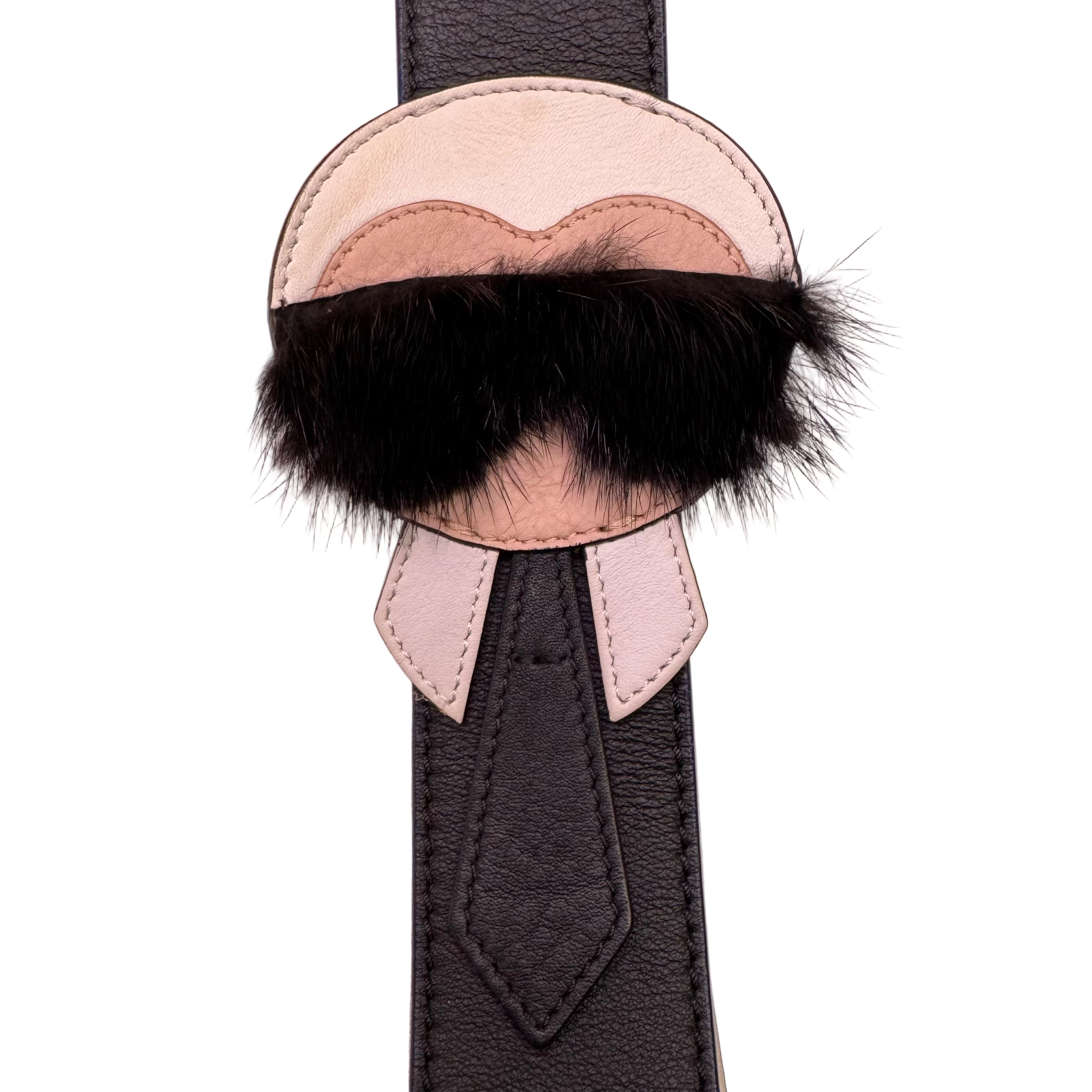 Fendi Yukarito Karl Lagerfeld Bag Strap Leather Black - Lost Designer