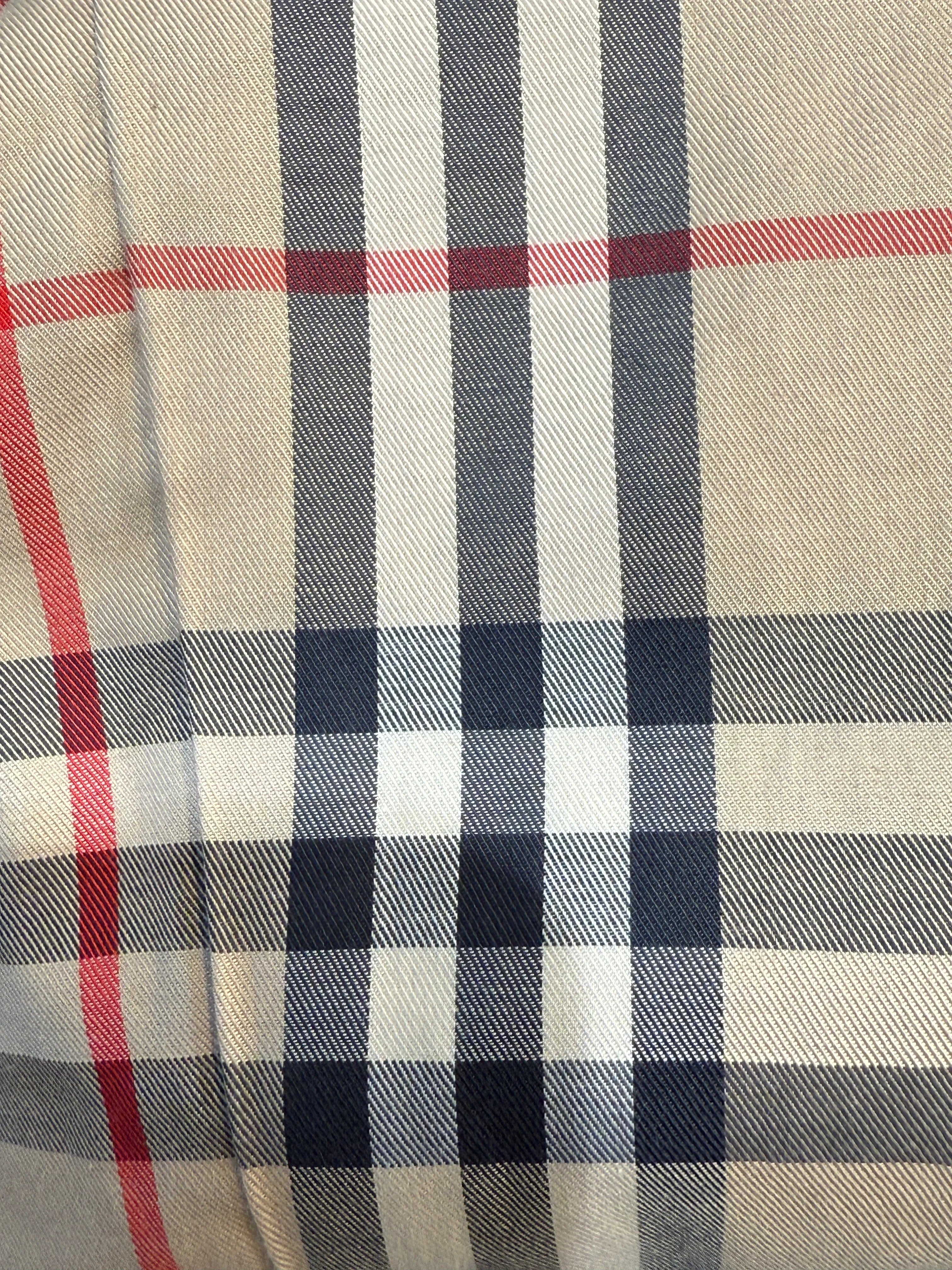 Burberry Coat Cotton Beige Check 40 - Lost Designer