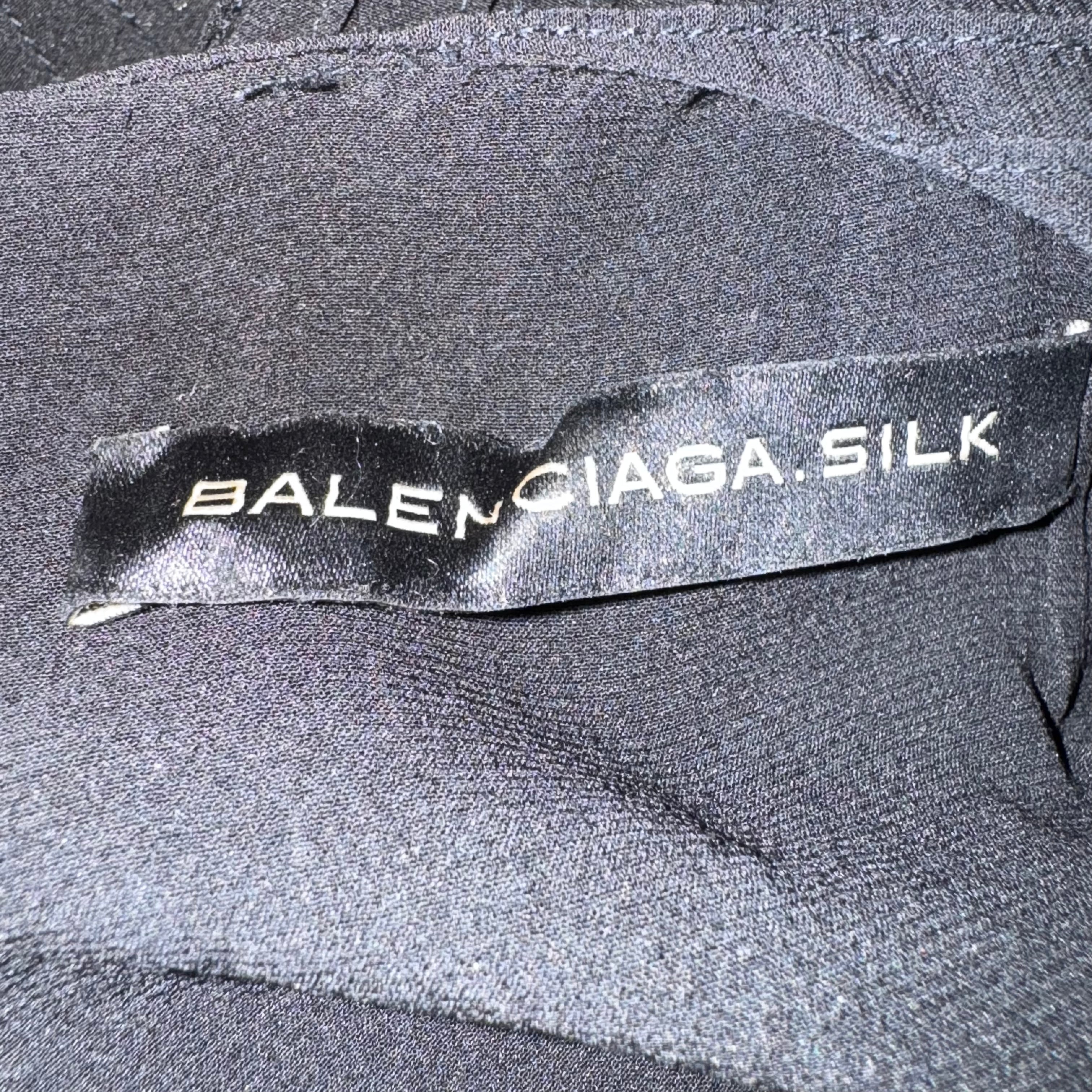 Balenciaga Dress Silk Black 36 - Lost Designer