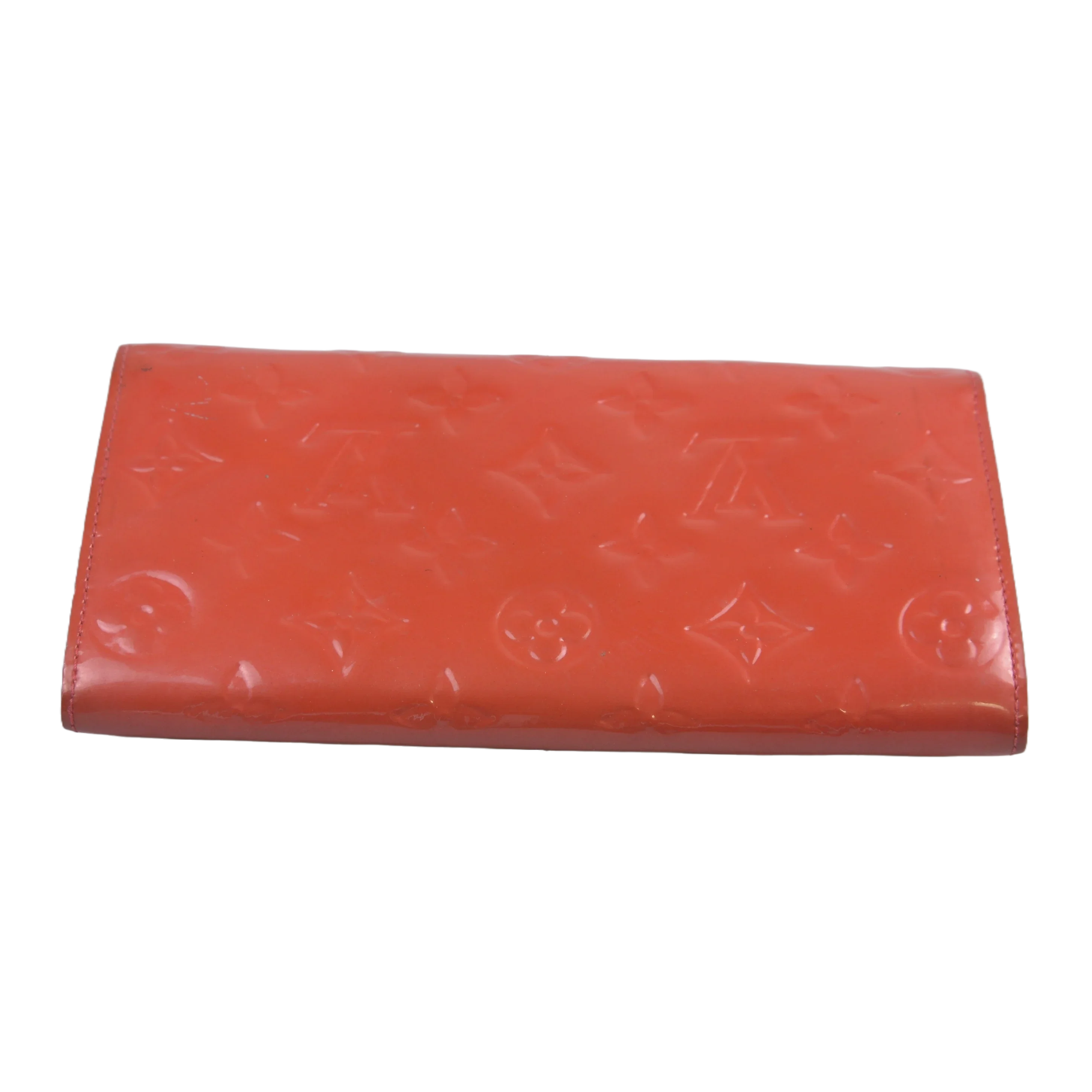 Louis Vuitton Vernis Monogram Sarah Long Wallet Red - Lost Designer