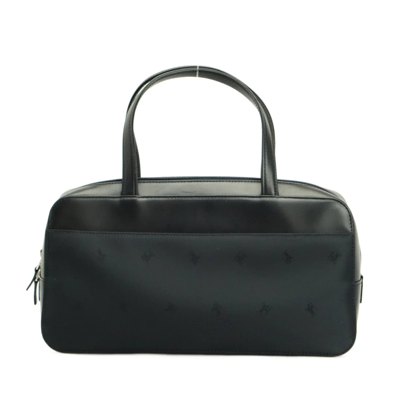 Burberry Nylon x Leather Checked Bag Black - Lost Designer