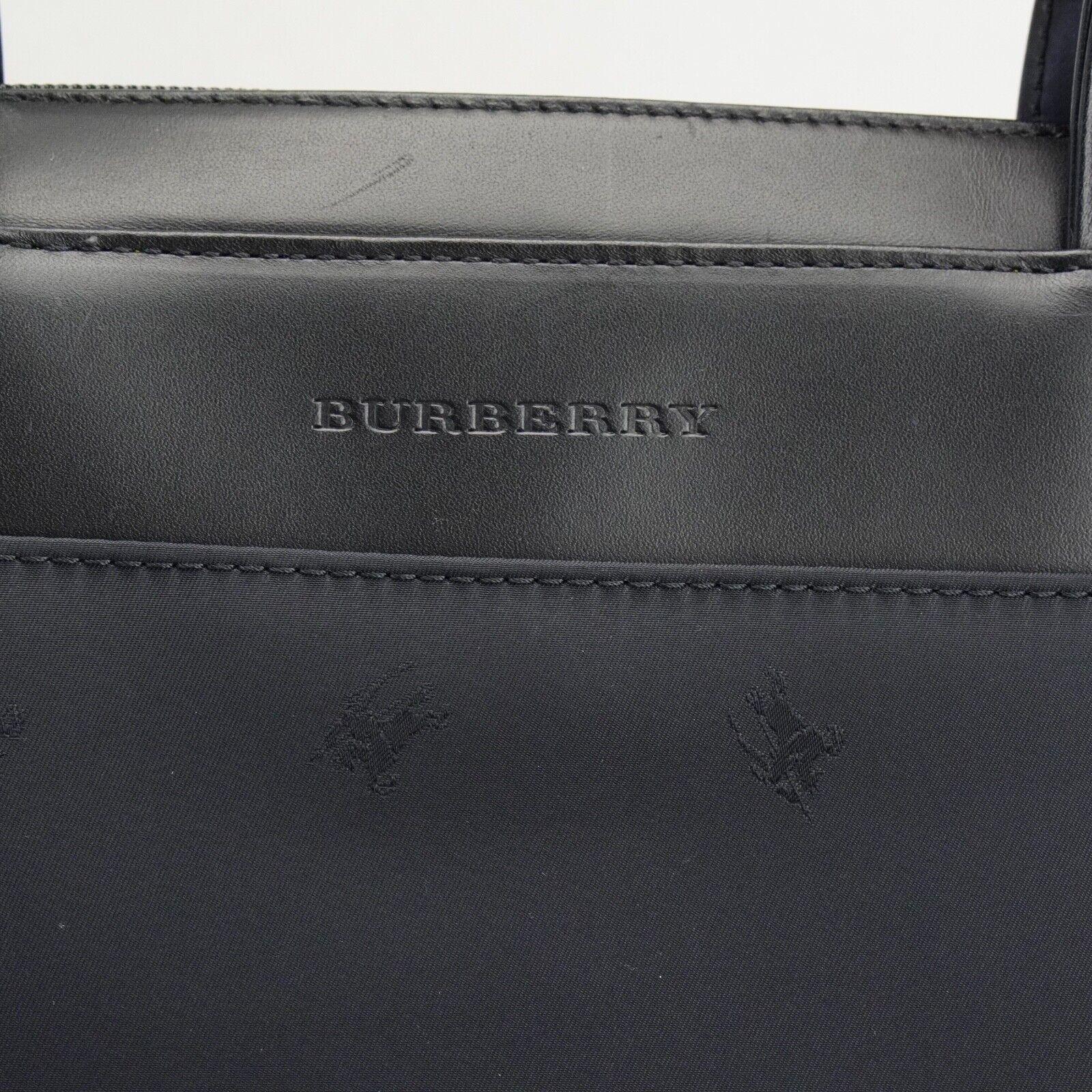 Burberry Nylon x Leather Checked Bag Black - Lost Designer