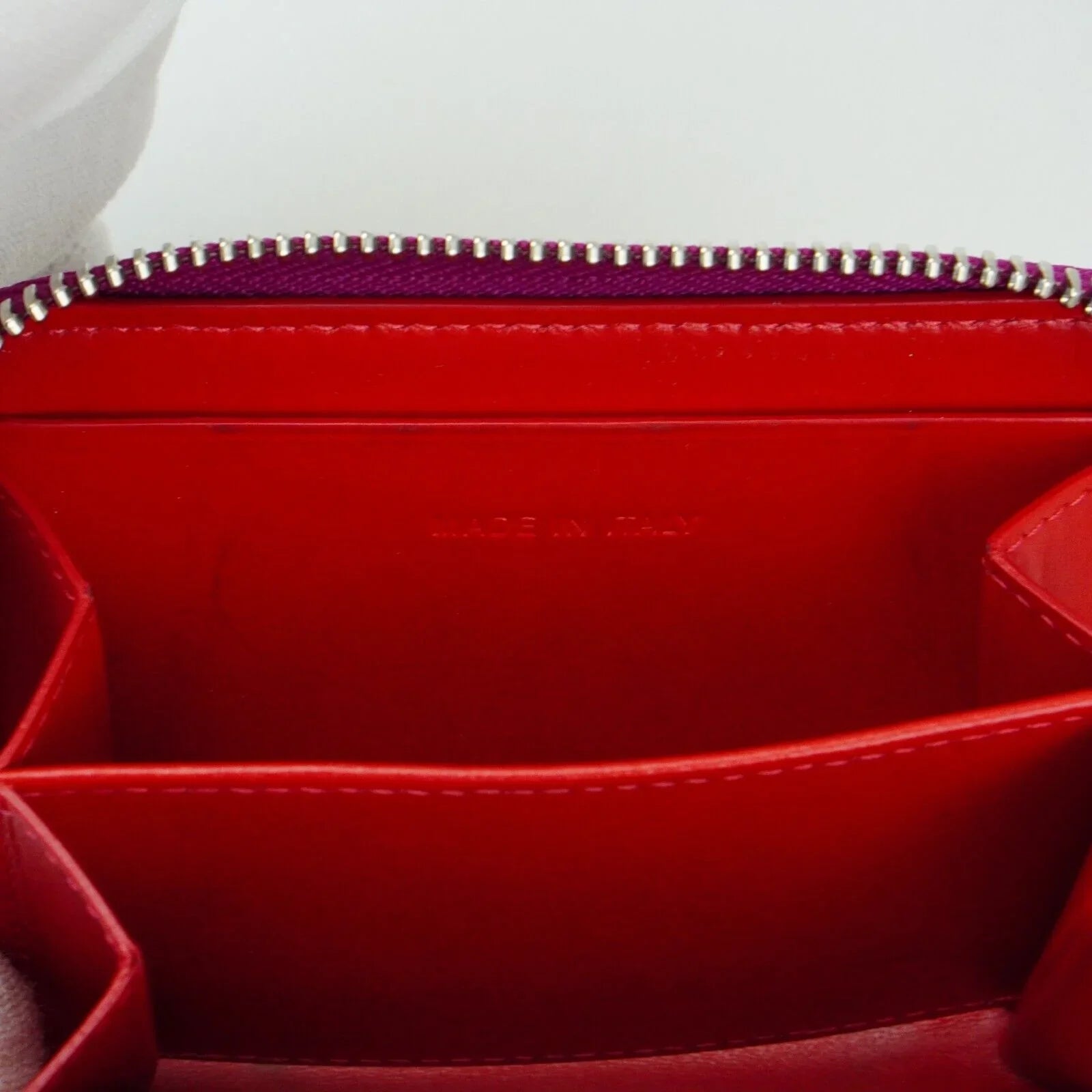 Christian Louboutin Studded Small Zipper Wallet Fuchsia - Lost Designer