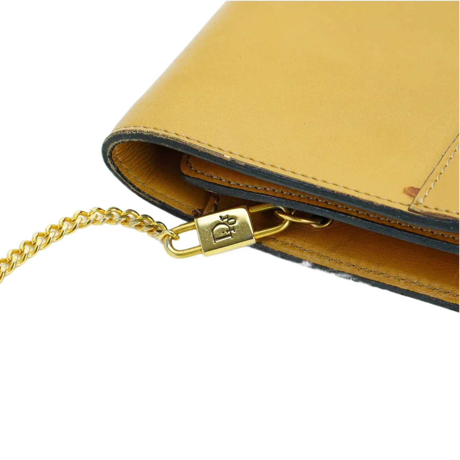Christian Dior Leather Chain Box Bag Beige - Lost Designer