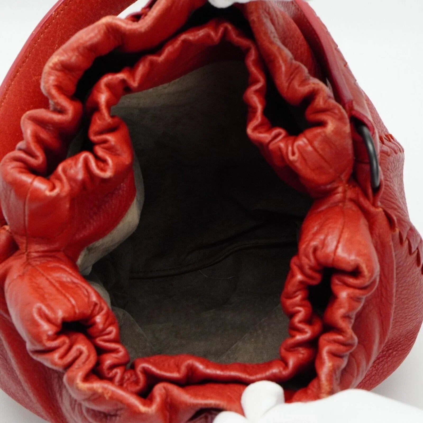 Bottega Veneta Double Drawstring Handbag Red - Lost Designer