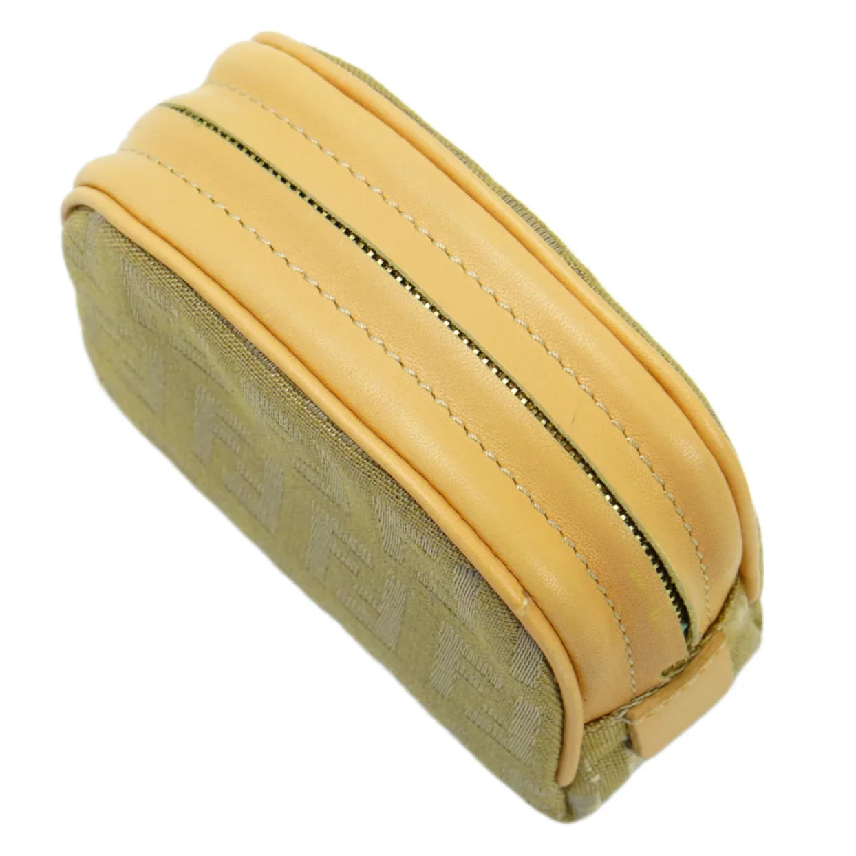 Fendi Zucca Zipped Coin Purse Beige - Lost Designer