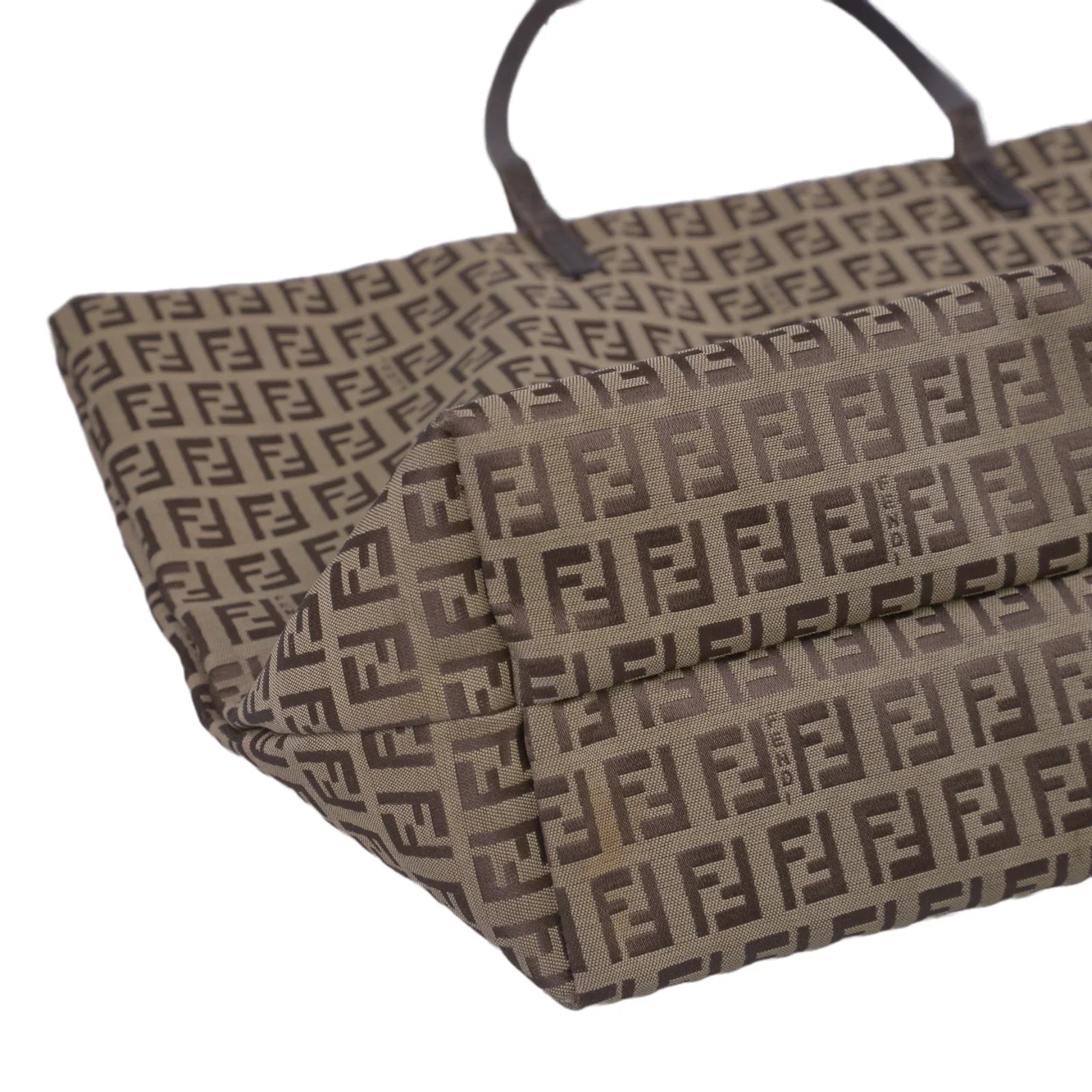 Fendi Canvas Zucca Brown Monogram Tote Bag - Lost Designer