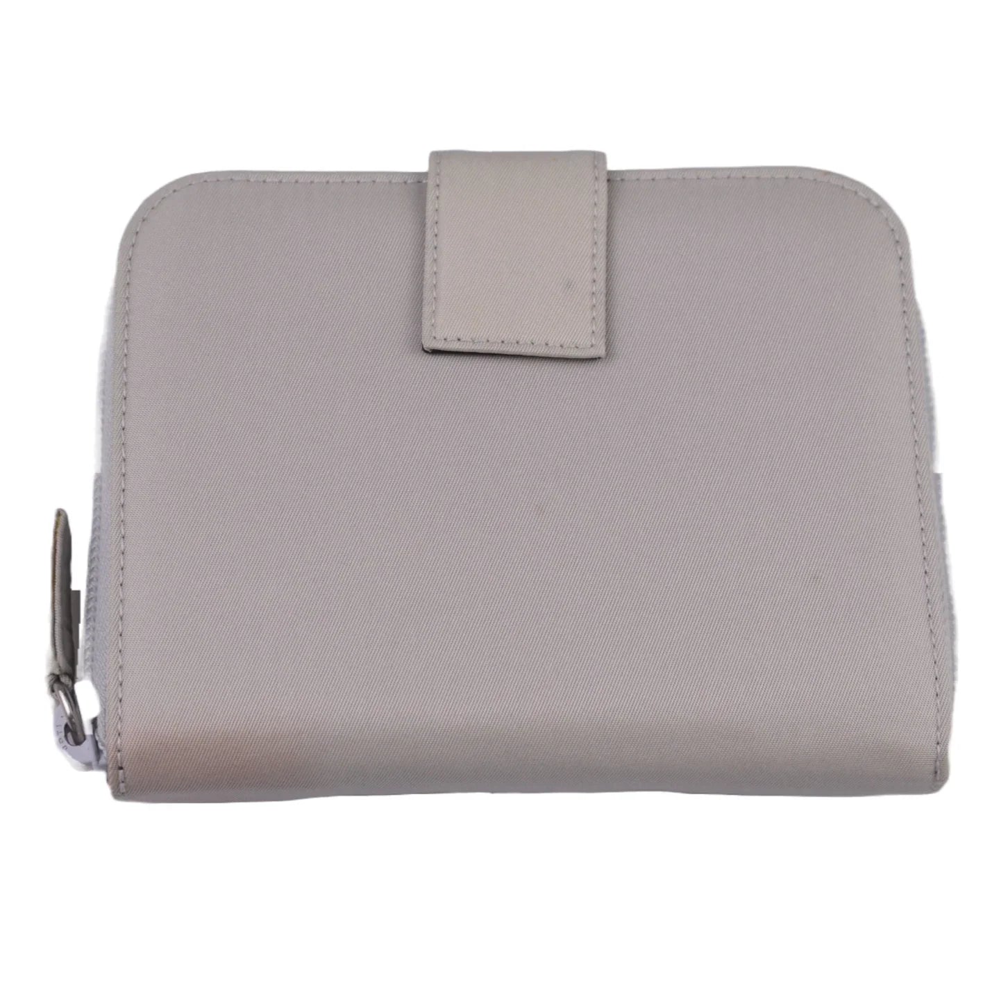 Prada Tessuto Nylon Zip Fold Wallet Grey - Lost Designer