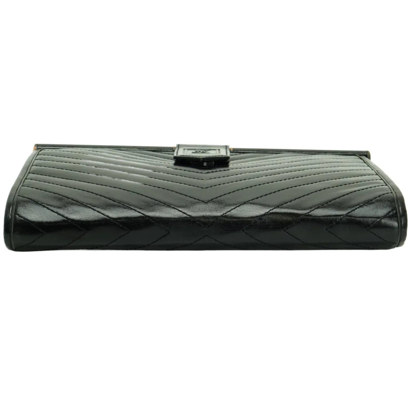 Saint Laurent Quilted Leather Clutch Bag Black - Lost Designer