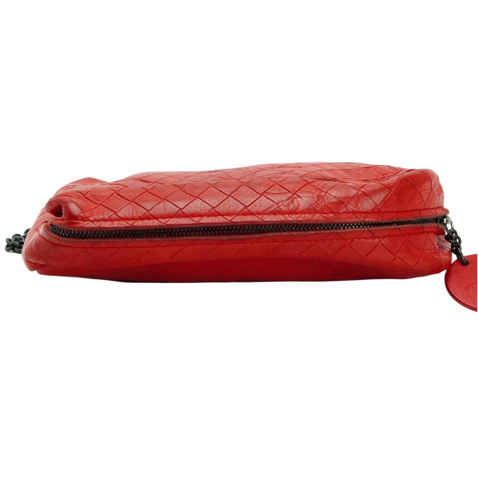 Bottega Veneta Olimpia mini Crossbody Leather Bag Red - Lost Designer
