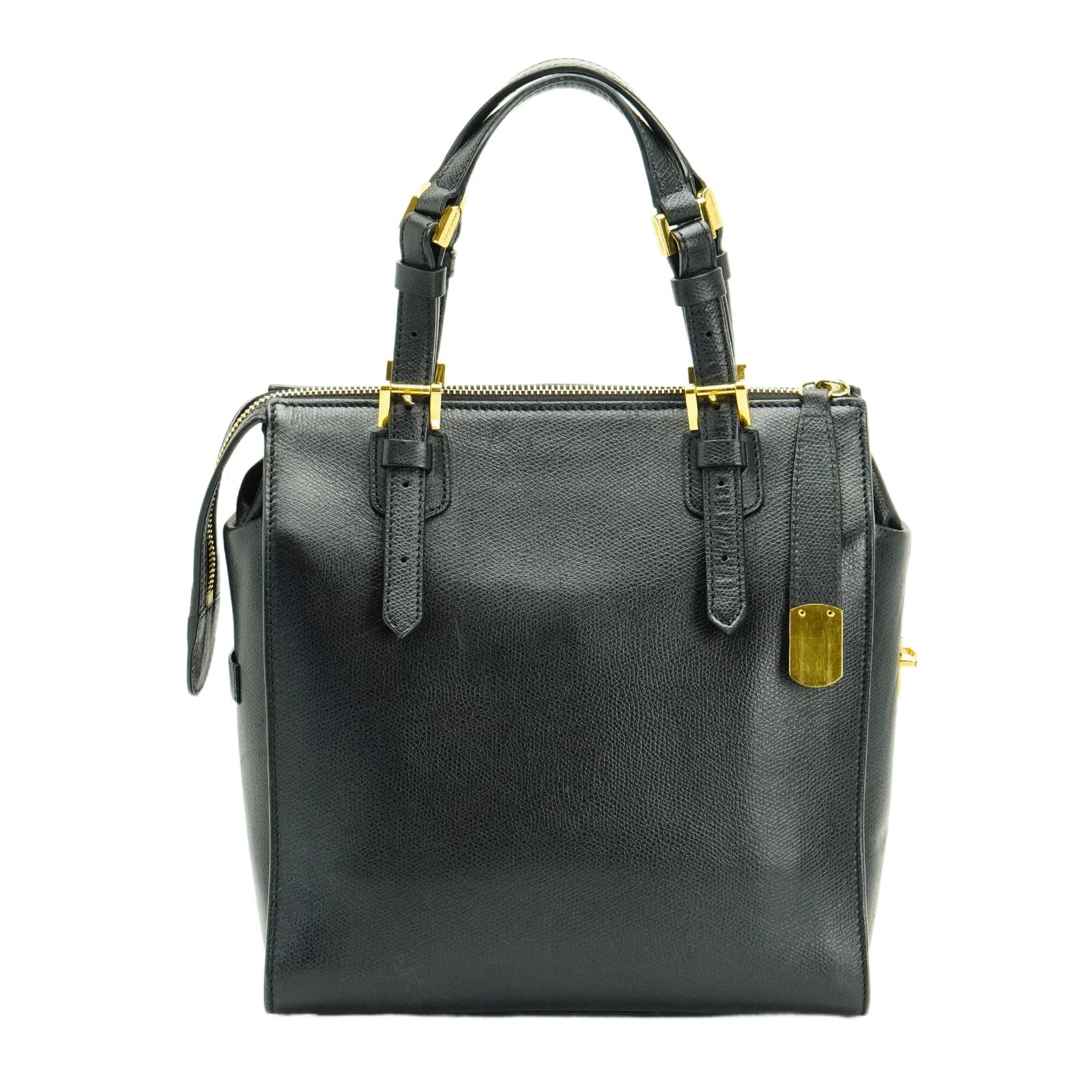 Giorgio Armani Square Leather Bag Black - Lost Designer