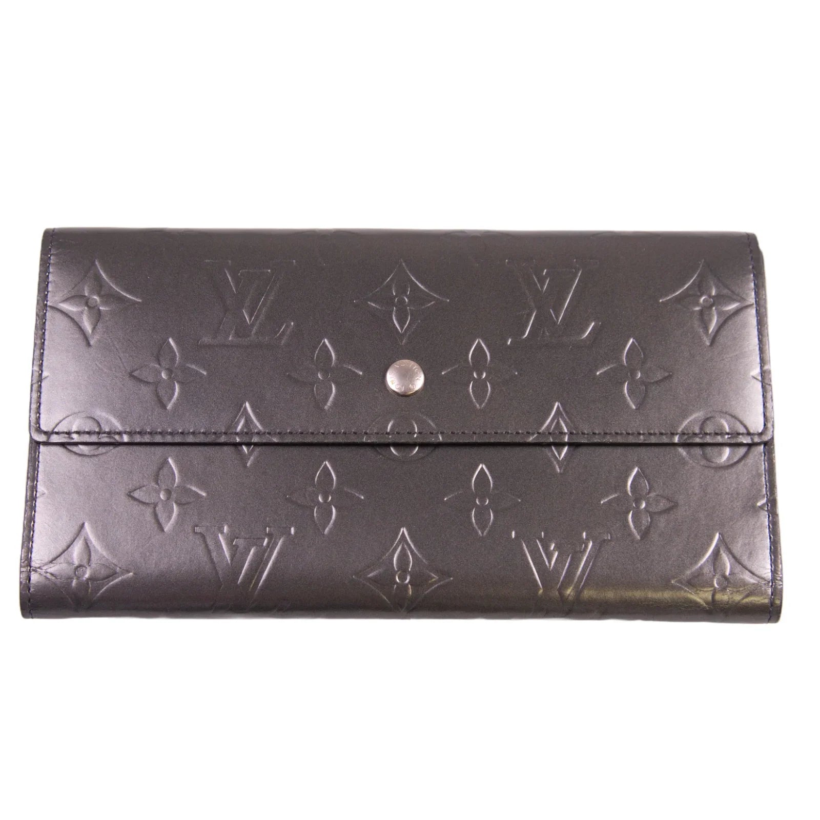 Louis Vuitton Matte Leather Portefeuille International Long Wallet - Lost Designer