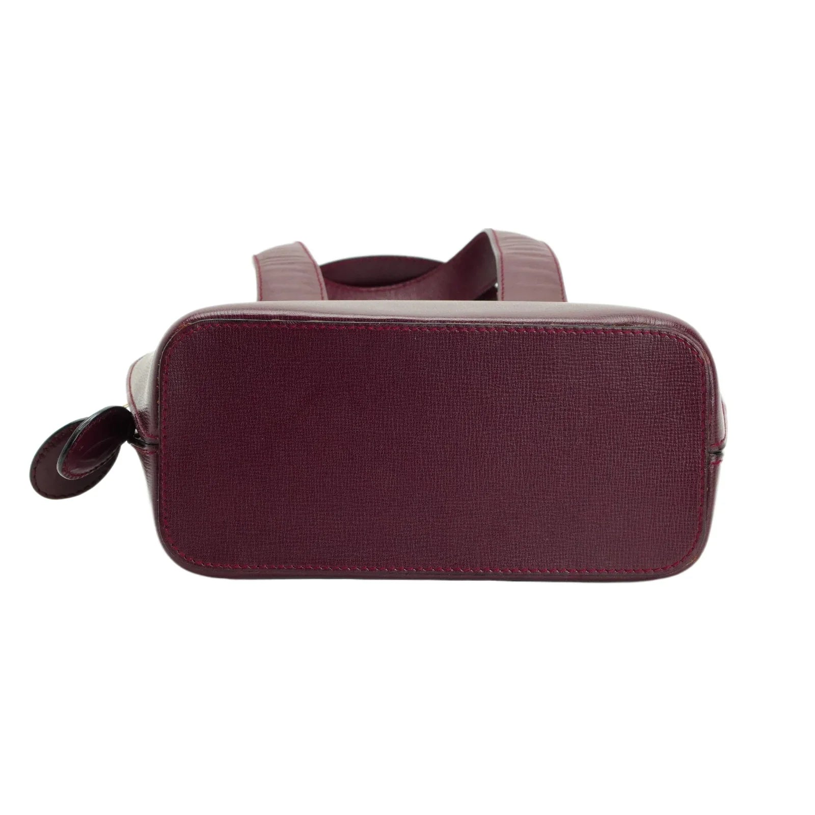 Cartier Leather Rounder Handbag Burgundy - Lost Designer