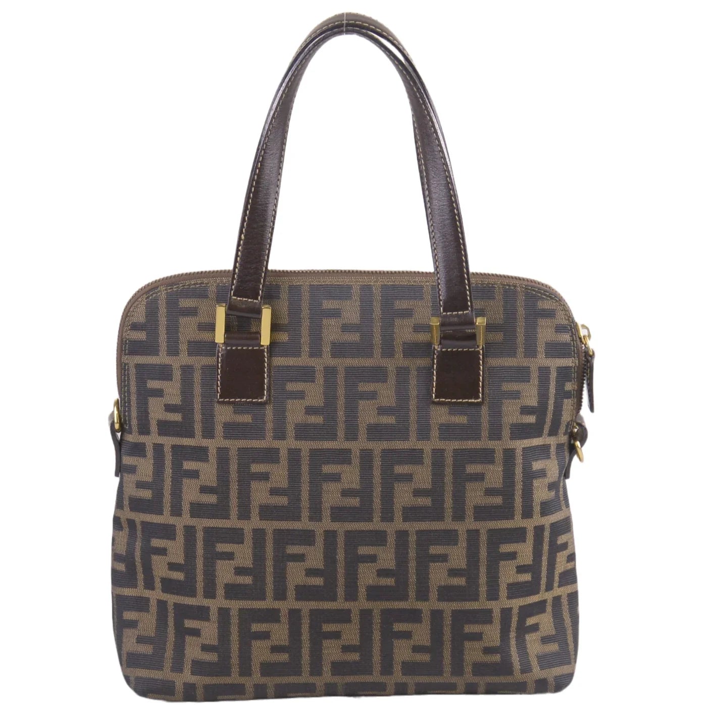 Fendi FF Zucca Monogram Handbag Tobacco - Lost Designer