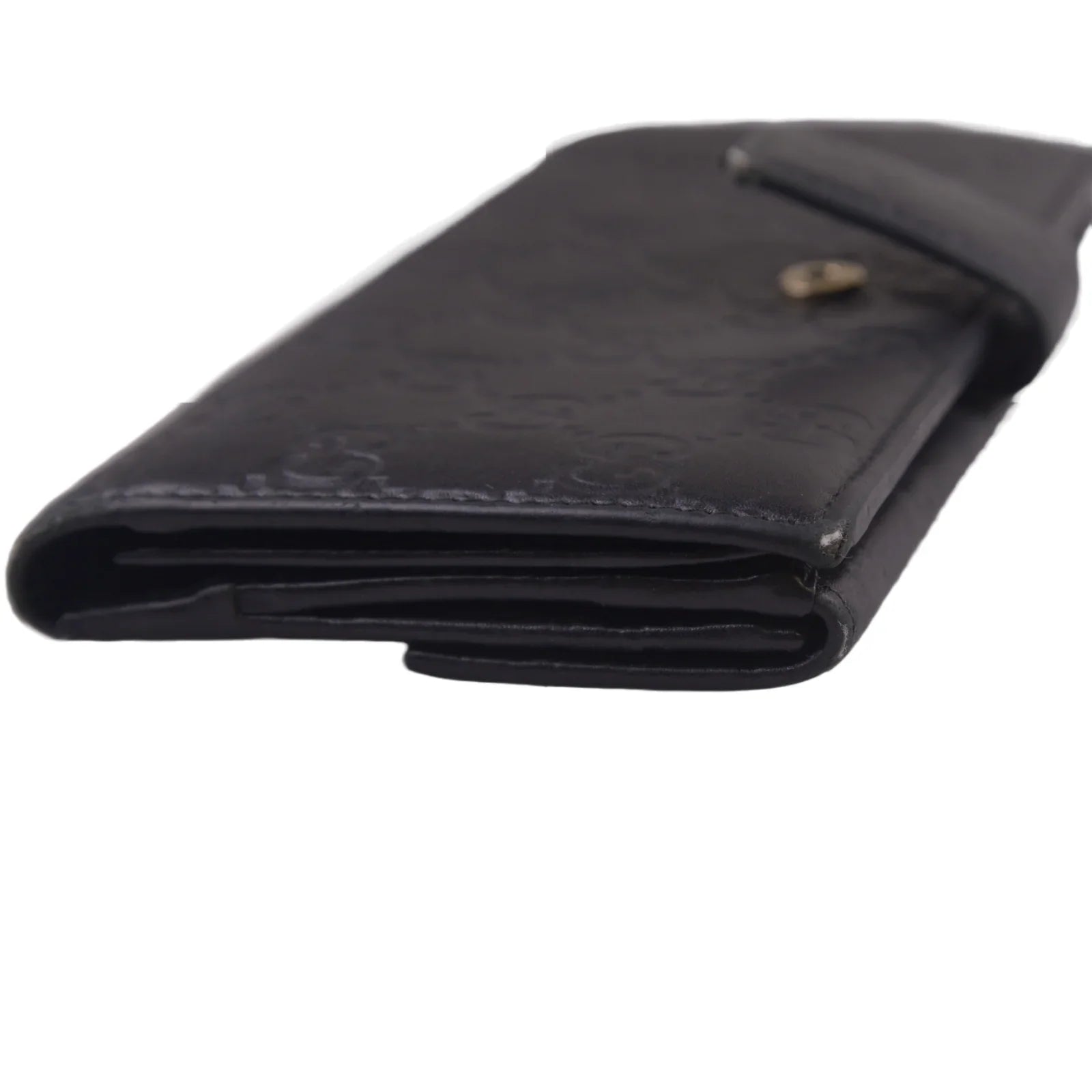 Gucci Black Continental Leather Wallet - Lost Designer