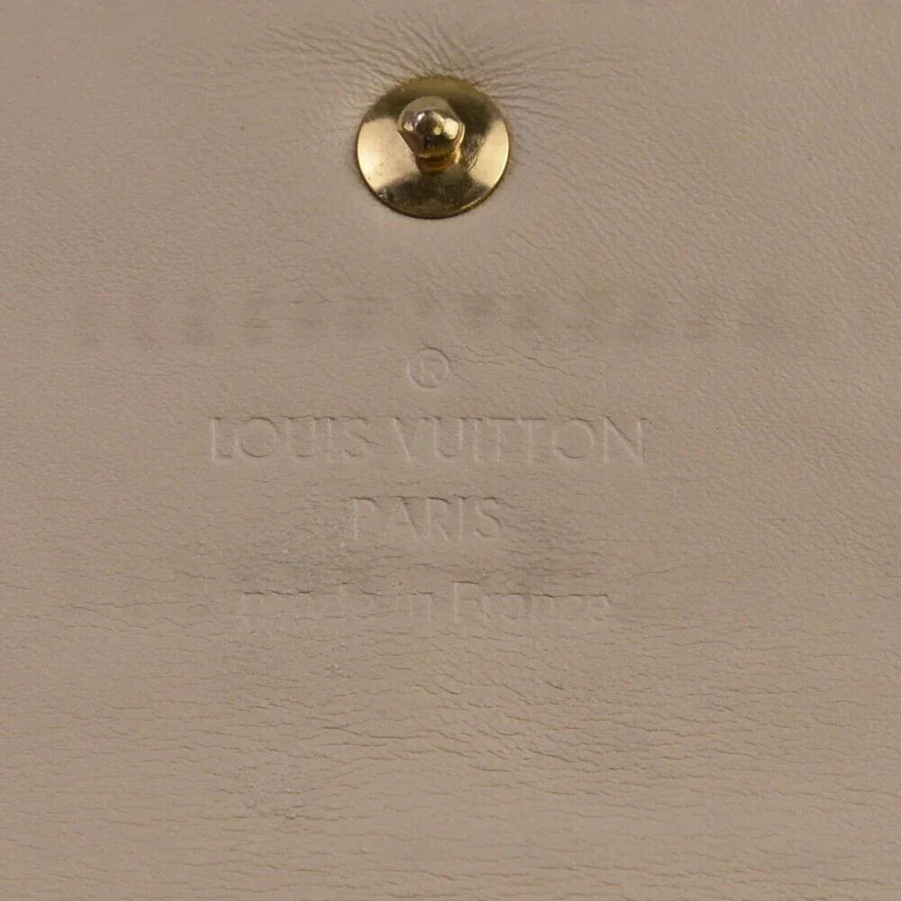 Louis Vuitton Vernis Beige Patent Monogram Continental Wallet - Lost Designer