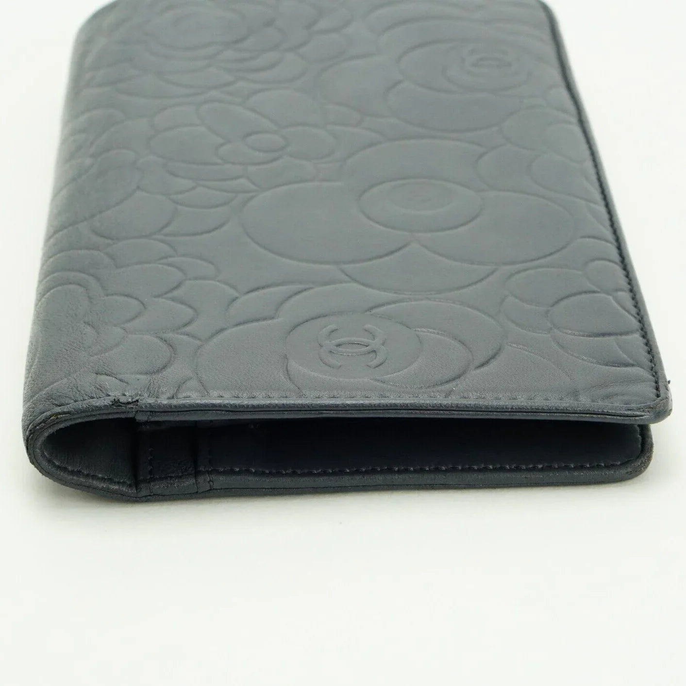 Chanel Camellia Mark Long Wallet Grey - Lost Designer