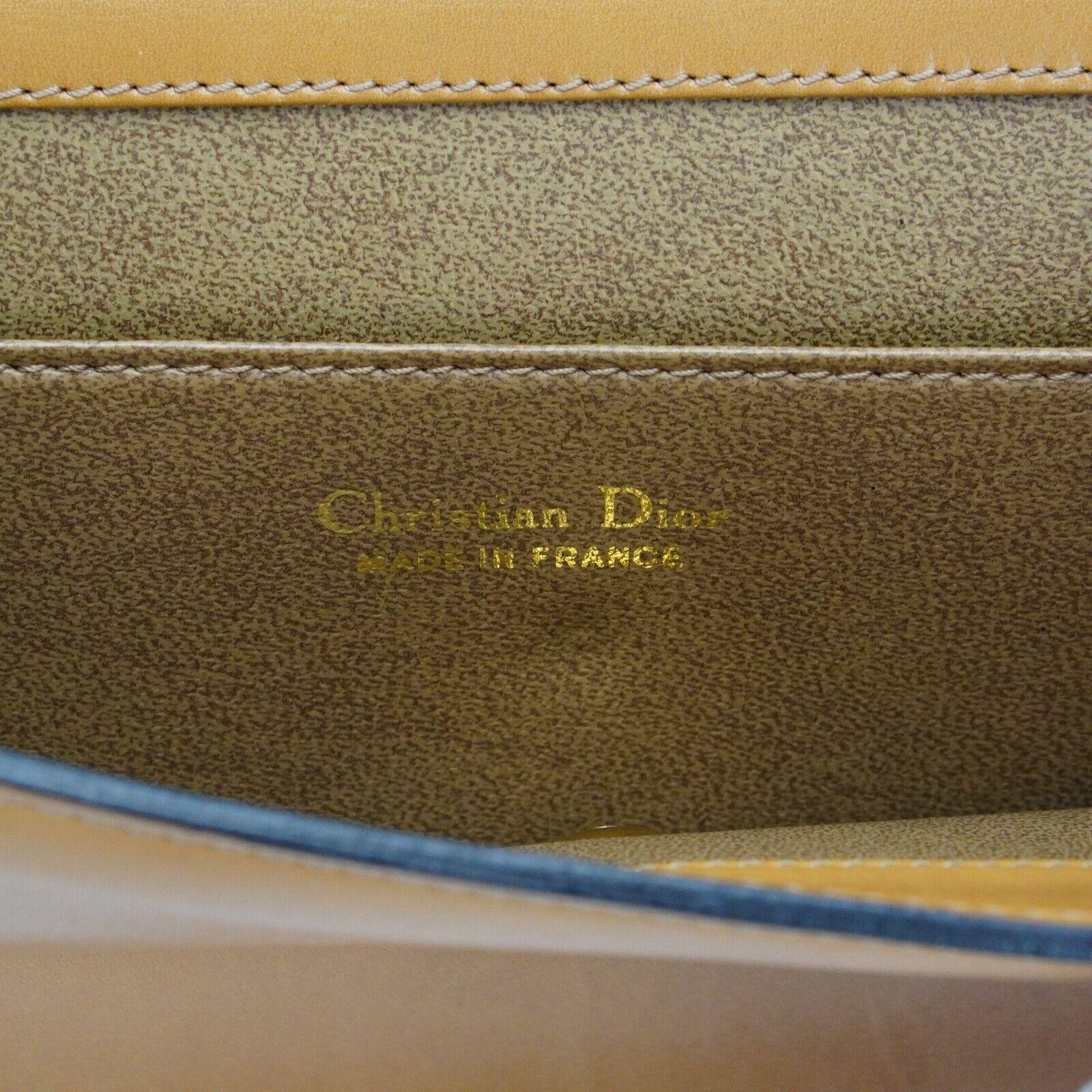 Christian Dior Leather Chain Box Bag Beige - Lost Designer
