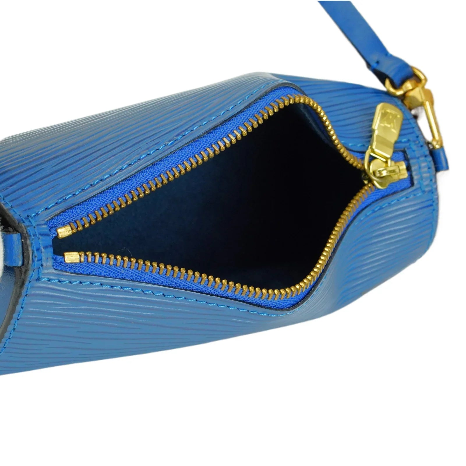 Louis Vuitton Epi Papillon Blue Bag With Pouch - Lost Designer