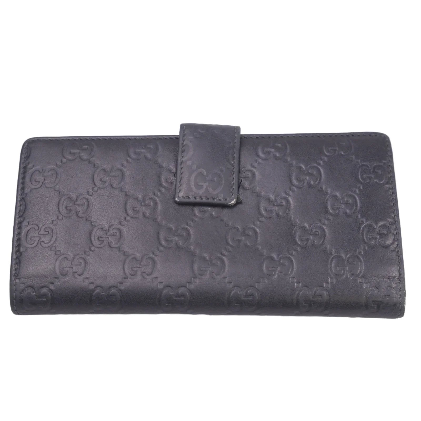 Gucci Black Continental Leather Wallet - Lost Designer