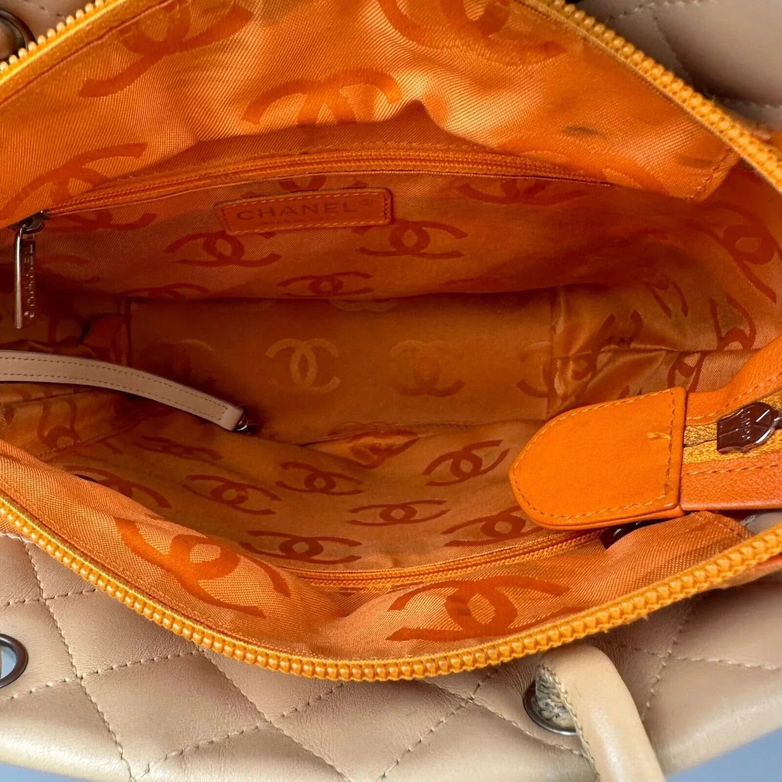 Chanel Ligne Cambon Tote Bag Mini/Small Beige - Lost Designer