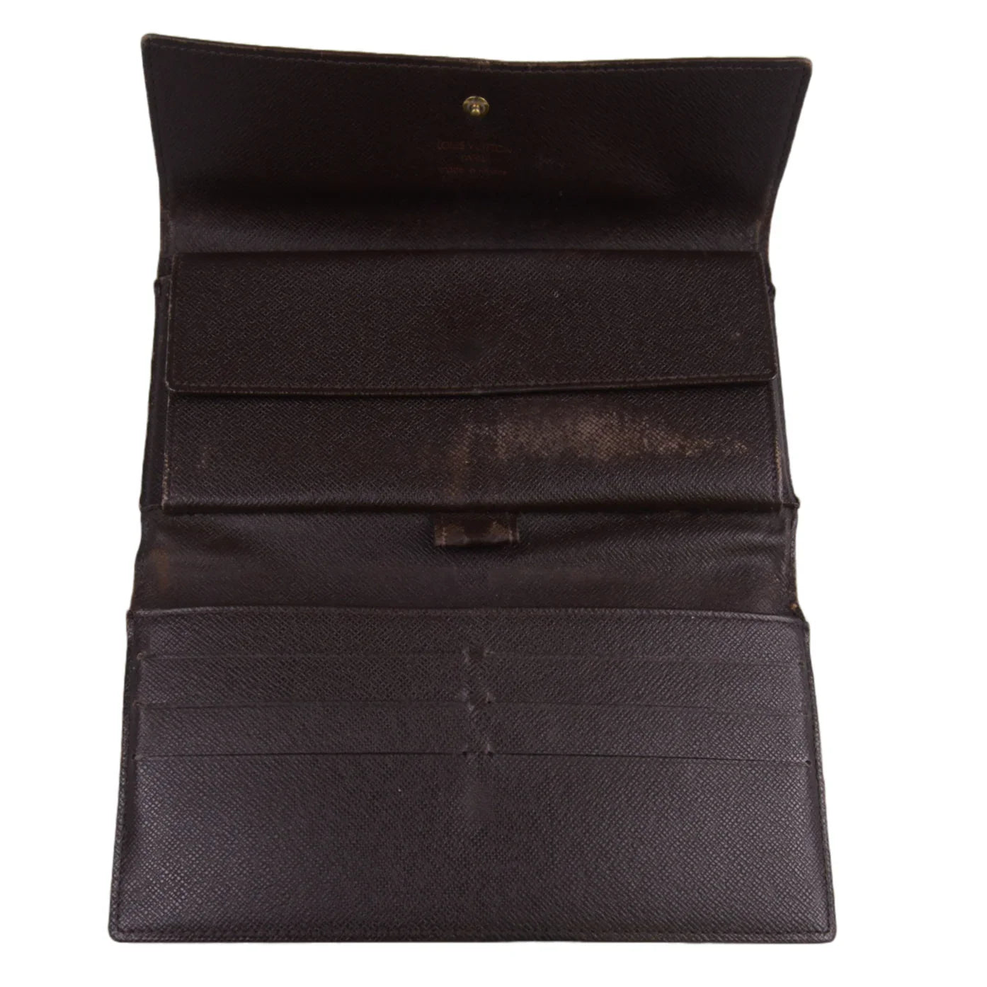 Louis Vuitton Damier Ebene Sarah Wallet Brown - Lost Designer