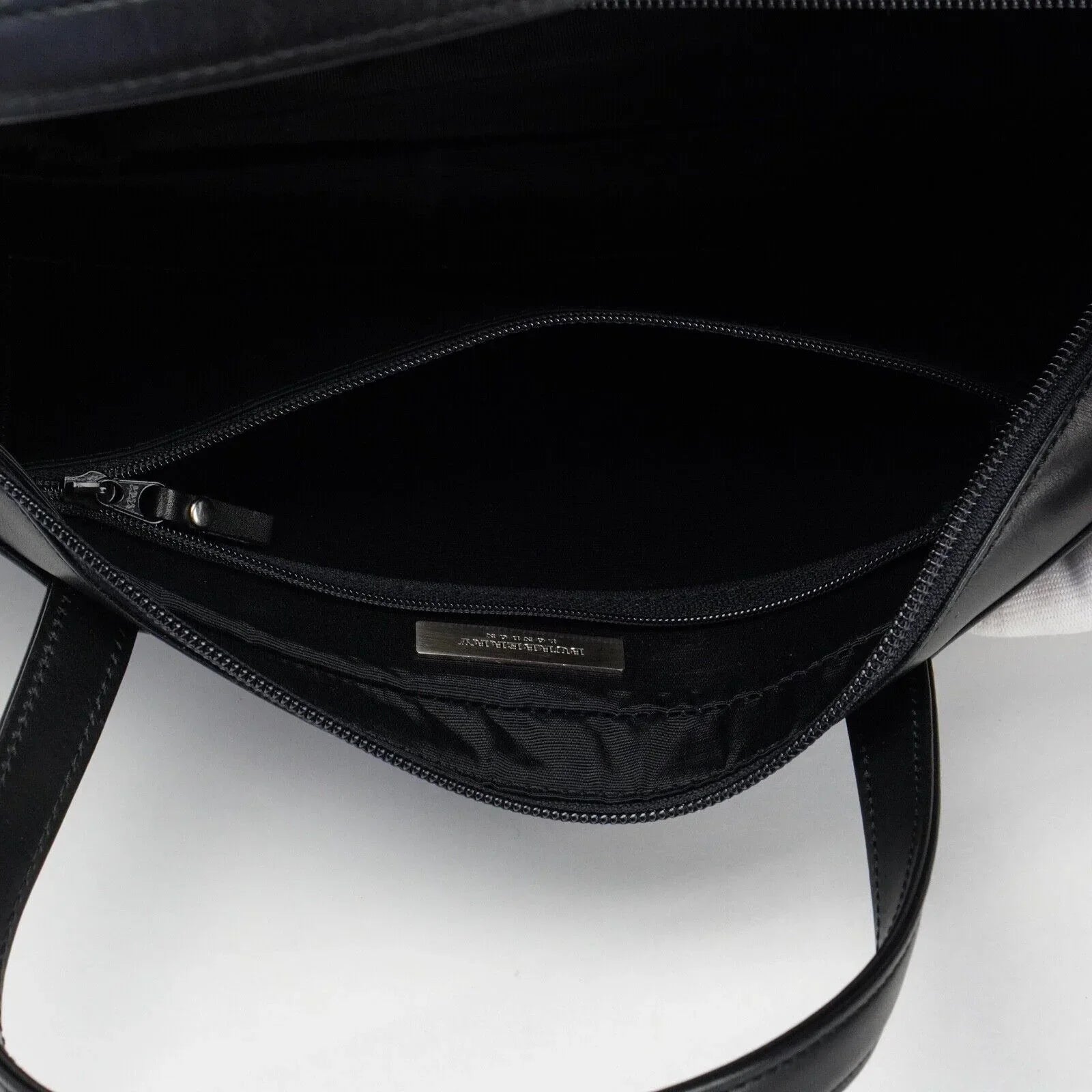 Burberry Nylon x Leather Checked Bag Black - Lost Designer