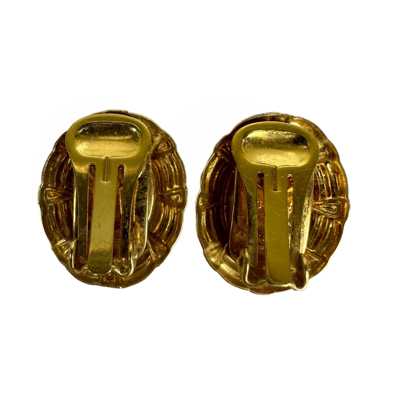 Celine Logo Earrings Gold - Lost Designer