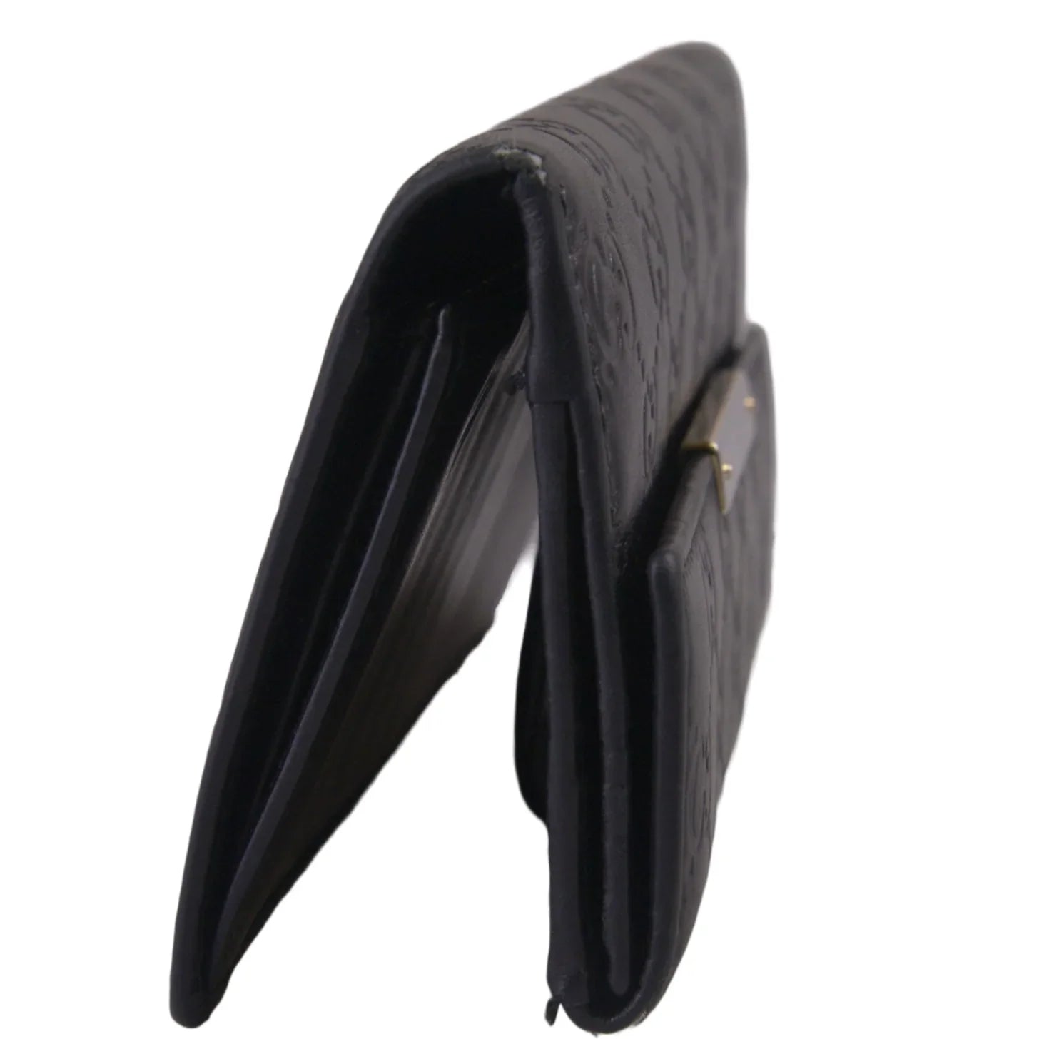 Gucci Black Continental Leather Wallet - Lost Designer